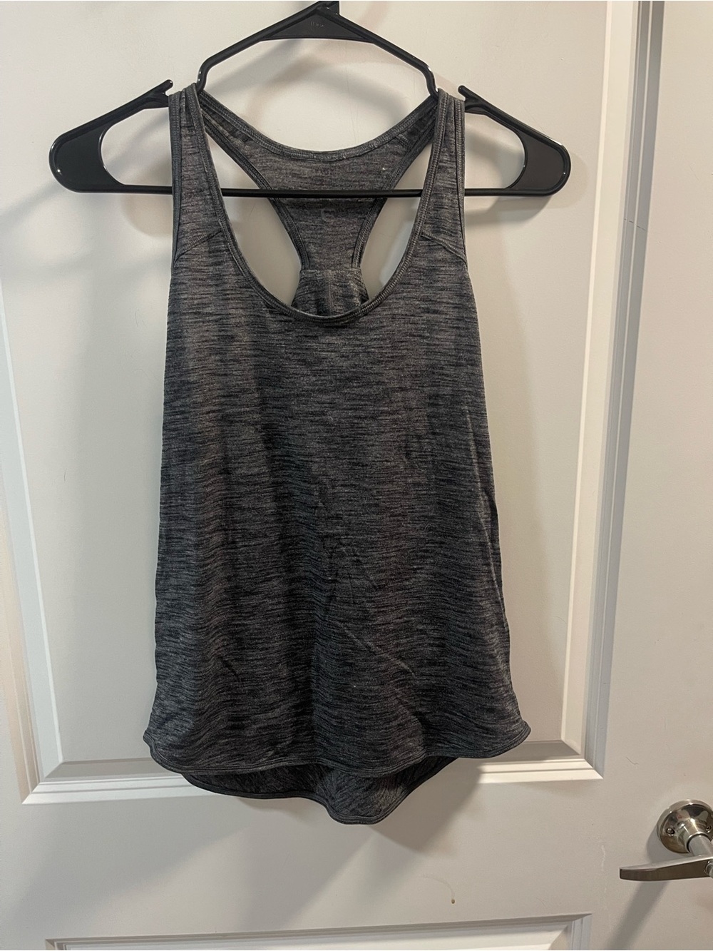 lululemon athletica Heathered Charcoal Racerback Tank - Gray No Size 4/6